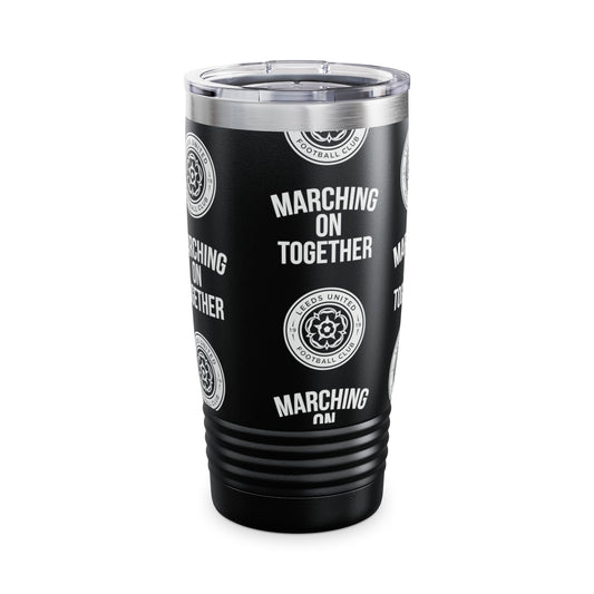LUFC “Marching On Together” 20oz Insulated Tumbler: Sleek Travel Mug for True Leeds United Fans