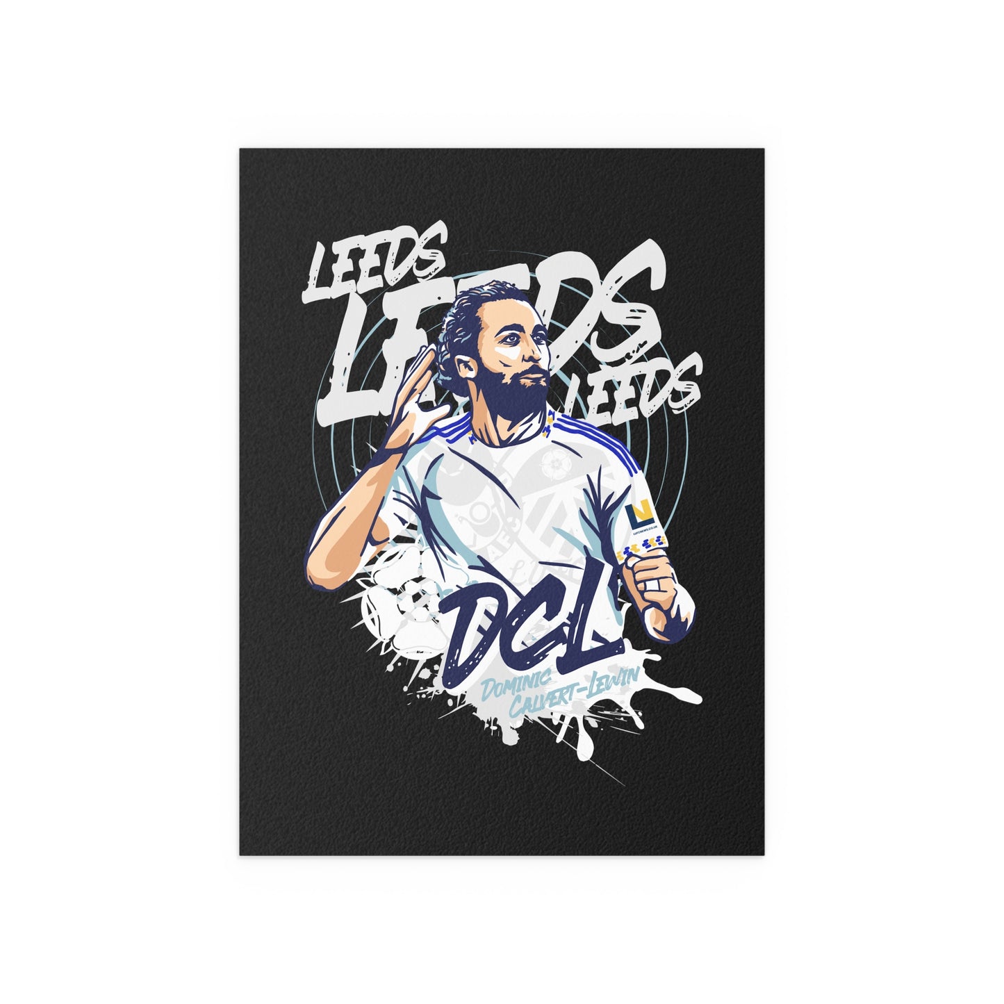 Vibrant Silk Poster “LEEDS: Dominic  Calvert-Lewin” Wall Art for Home - Lufcnews.co.uk