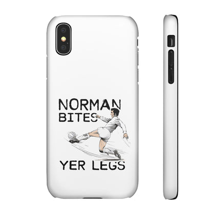 Leeds United Norman Bites "YER  LEGS" Snap Case