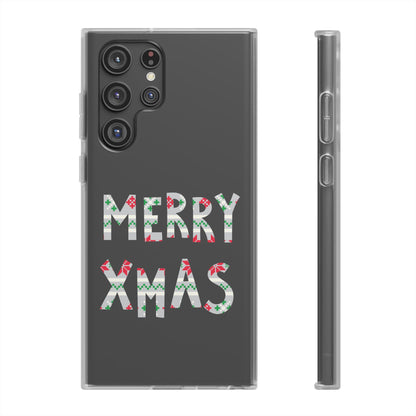 LUFC 'MERRY XMAS' Retro Football  Flexi Case: Christmas Edition