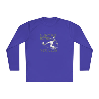 LUFC “Norman Bites Yer Legs” Long Sleeve T-Shirt: Unisex Humor Edition