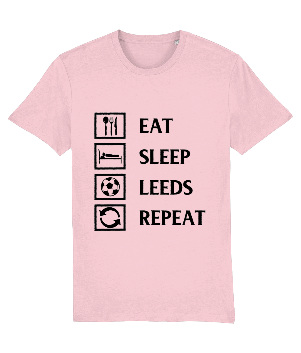 Eat, Sleep, Leeds, Repeat T-shirt Women