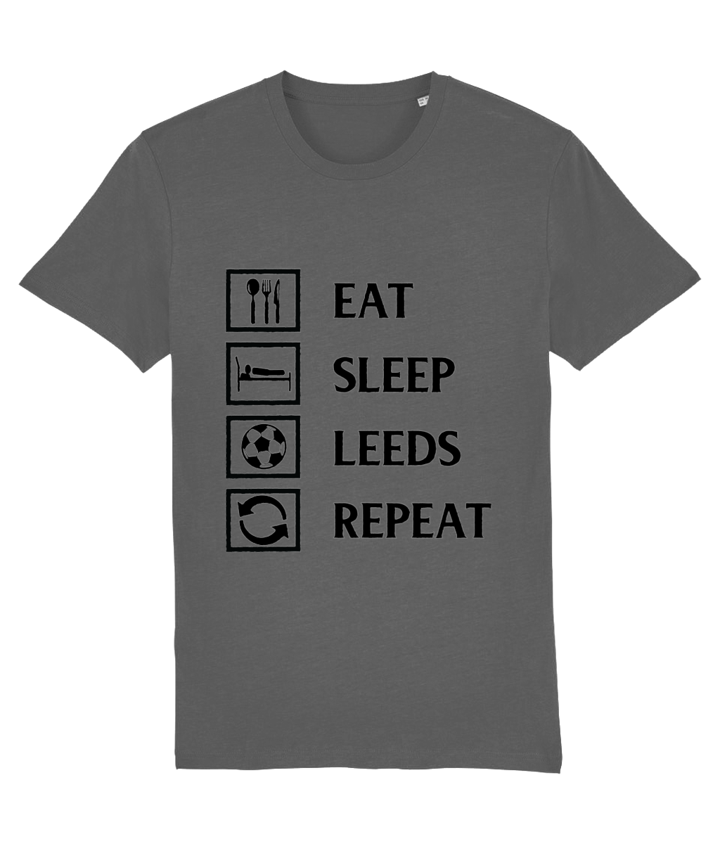 Eat, Sleep, Leeds, Repeat T-shirt Men