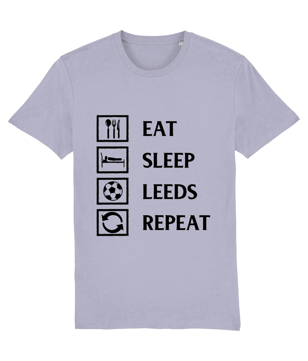 Eat, Sleep, Leeds, Repeat T-shirt Women