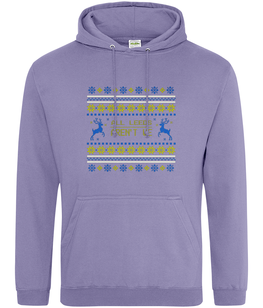 All Leeds Aren't We Christmas Hoodie Blue and Yellow Women