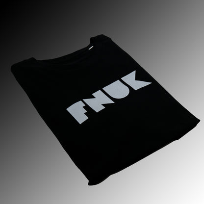 男士黑白 FNUK 徽标 T 恤