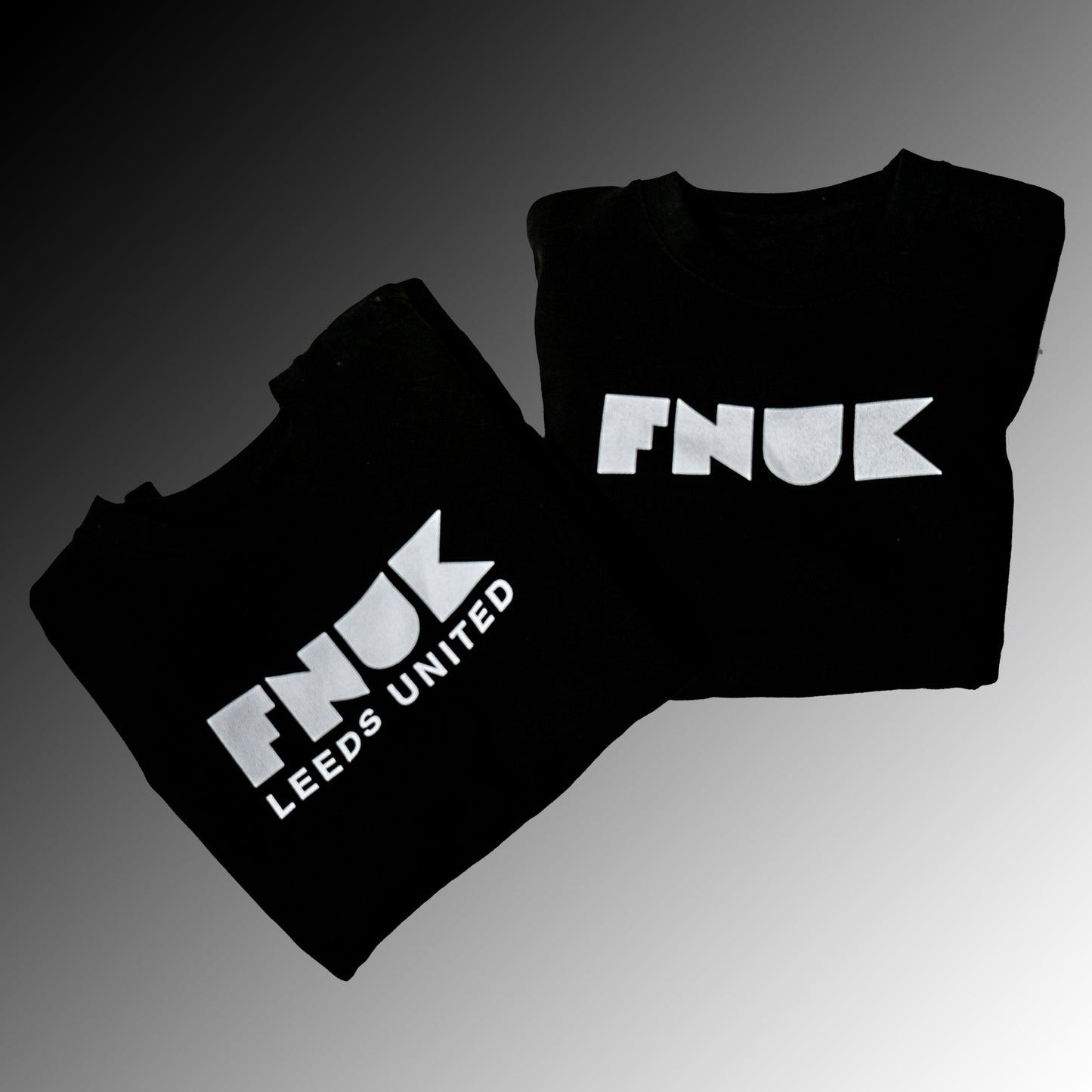 FNUK Logo with Leeds United Jumper for Men in Black & White