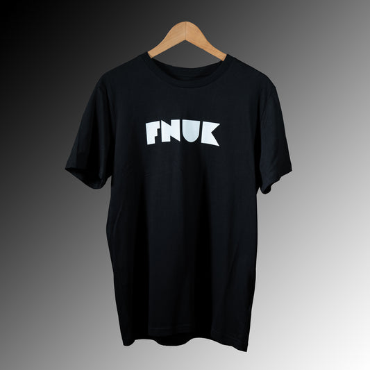 FNUK Logo t-skjorte for menn i svart og hvitt