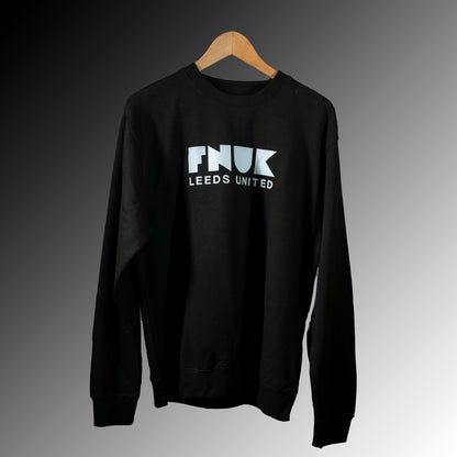 FNUK Logo with Leeds United Jumper for Men in Black & White